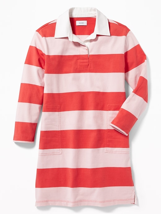 View large product image 1 of 1. Bold-Stripe Rugby Dress for Girls