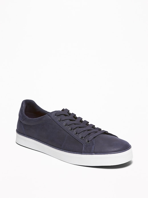 Old Navy Faux-Leather Sneakers for Men. 1