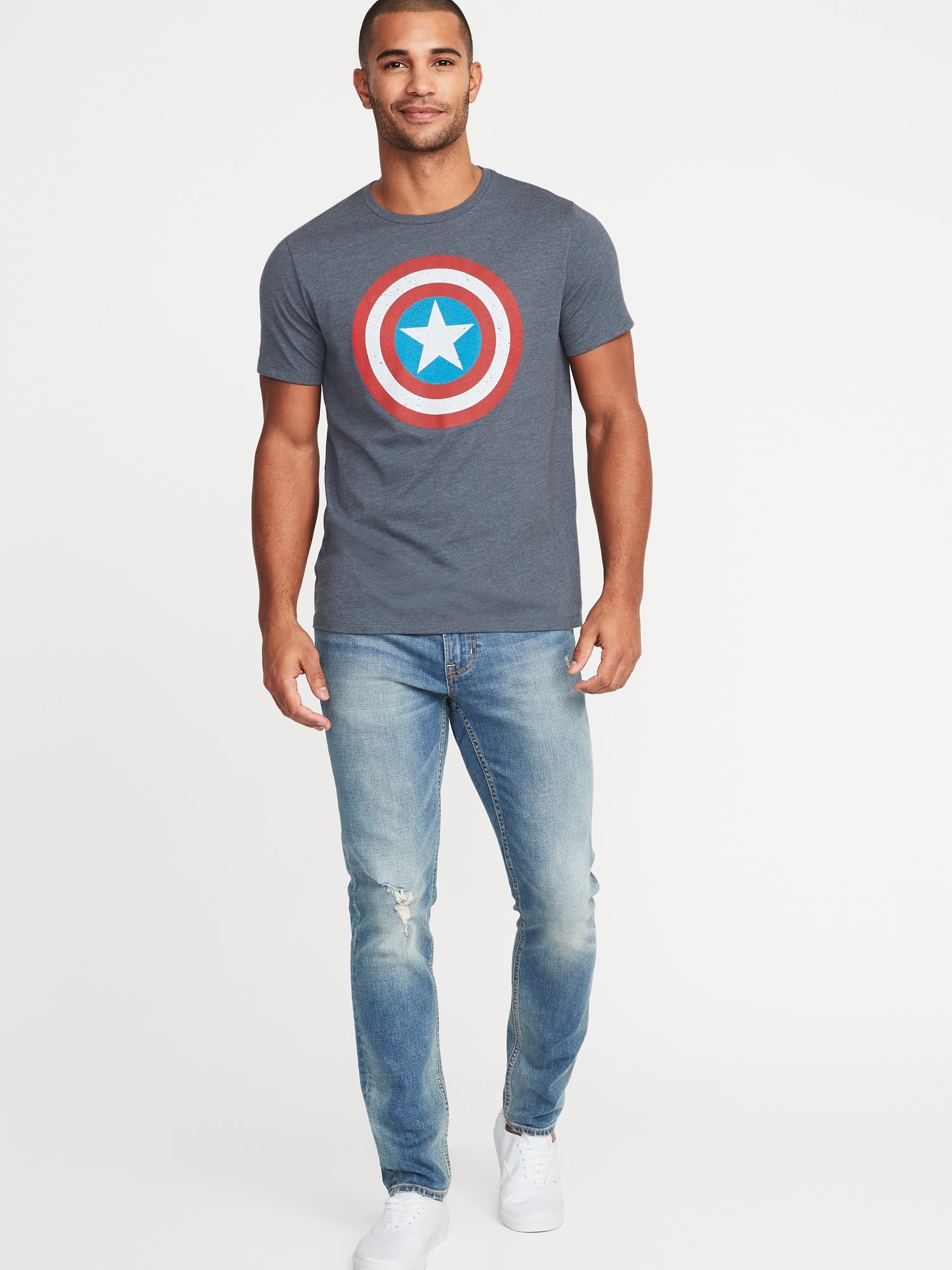 Marvel™ Captain America Graphic Gender Neutral Tee For Adults Old Navy 