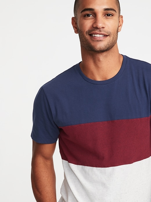 Image number 4 showing, Pieced Color-Block Crew-Neck Tee