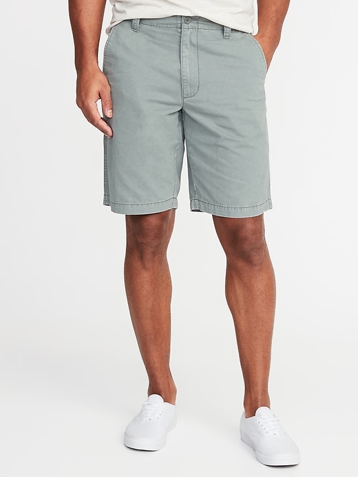 View large product image 1 of 2. Straight Lived-In Khaki Shorts - 10-inch inseam