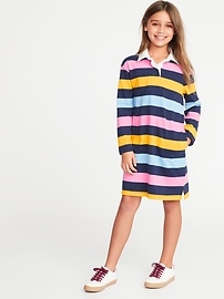 View large product image 3 of 3. Bold-Stripe Rugby Dress for Girls