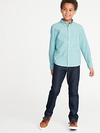 View large product image 3 of 3. Built-In Flex Classic Poplin Shirt For Boys