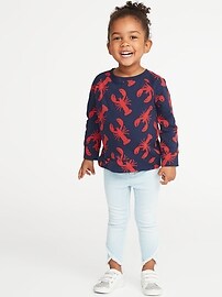 View large product image 3 of 4. Graphic Tie-Hem Sweatshirt for Toddler Girls