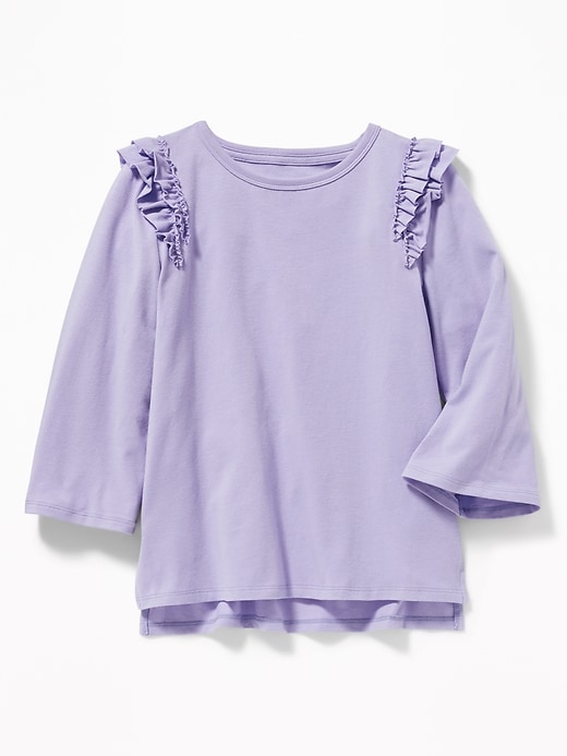 View large product image 1 of 2. Ruffle-Tiered Shoulder Tee for Girls