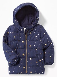 View large product image 4 of 4. Frost-Free Hooded Puffer Jacket for Toddler Girls