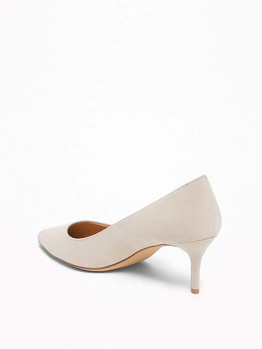 Image number 4 showing, Sueded Mid-Heel Pointy-Toe Pumps for Women