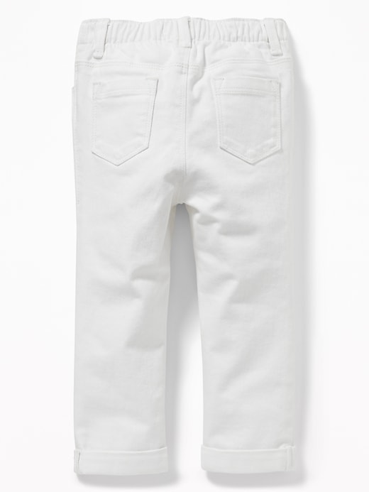 Boyfriend Distressed White Jeans for Toddler Girls | Old Navy