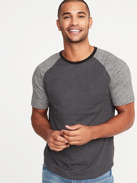 Image number 1 showing, Soft-Washed Color-Blocked Tee