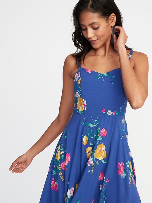 Image number 3 showing, Fit & Flare Floral Cami Dress for Women
