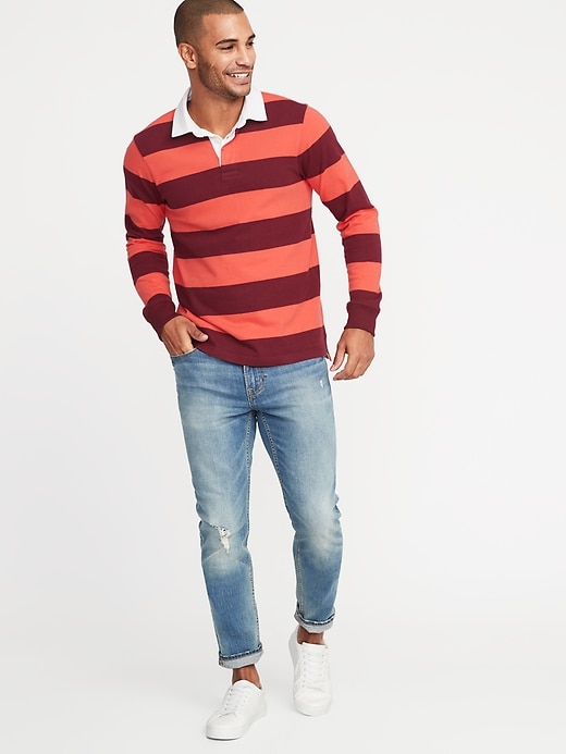 Image number 3 showing, Bold-Stripe Thick-Knit Jersey Rugby