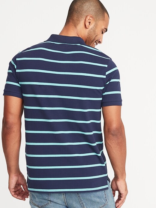 Image number 2 showing, Striped Built-In Flex Moisture-Wicking Embroidered-Graphic Pro Polo