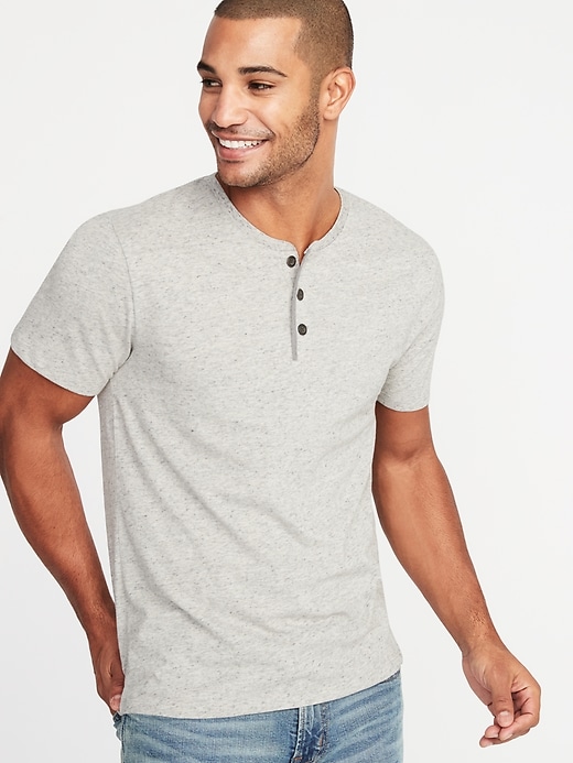 View large product image 1 of 1. Soft-Washed Jersey Henley