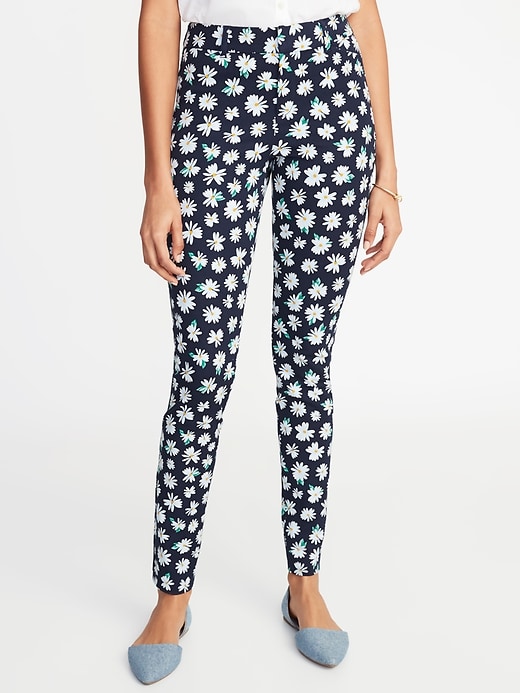 View large product image 1 of 3. Mid-Rise Printed Pixie Full-Length Pants for Women