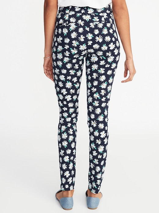 View large product image 2 of 3. Mid-Rise Printed Pixie Full-Length Pants for Women