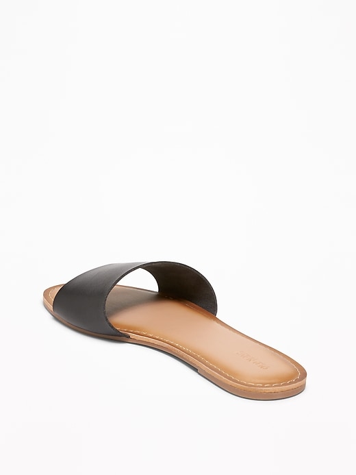 Image number 4 showing, Faux-Leather Slide Sandals for Women