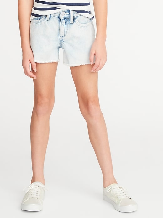 View large product image 1 of 3. Acid-Wash Distressed Jean Cut-Off Shorts for Girls