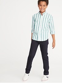 View large product image 3 of 3. Classic Built-In Flex Striped Poplin Shirt For Boys