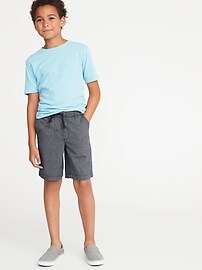 View large product image 3 of 3. Straight Built-In Flex Madras Jogger Shorts For Boys