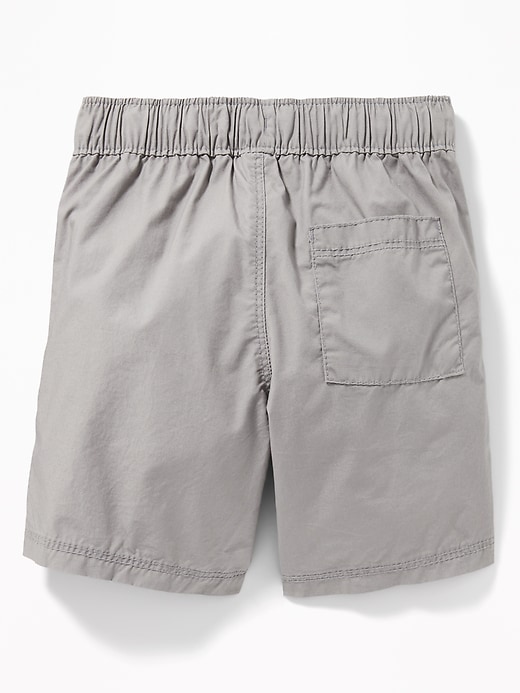 View large product image 2 of 2. Functional Drawstring Poplin Shorts for Toddler Boys
