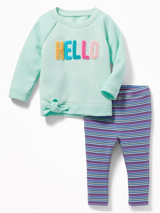 View large product image 1 of 1. Tunic Sweatshirt & Leggings Set for Baby