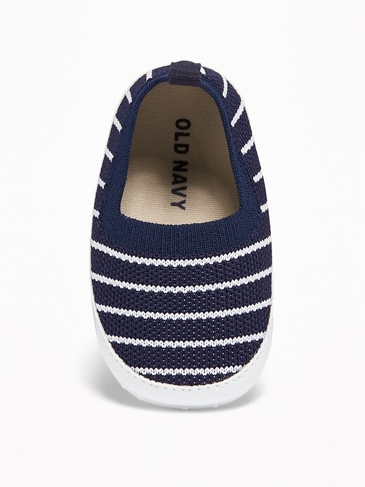 View large product image 2 of 4. Striped Textured-Knit Slip-Ons for Baby