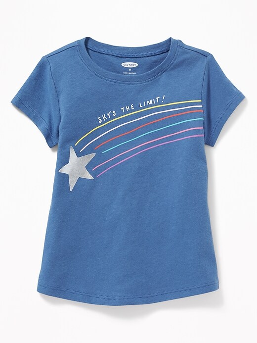 View large product image 1 of 1. Graphic Scoop-Neck Tee for Toddler Girls