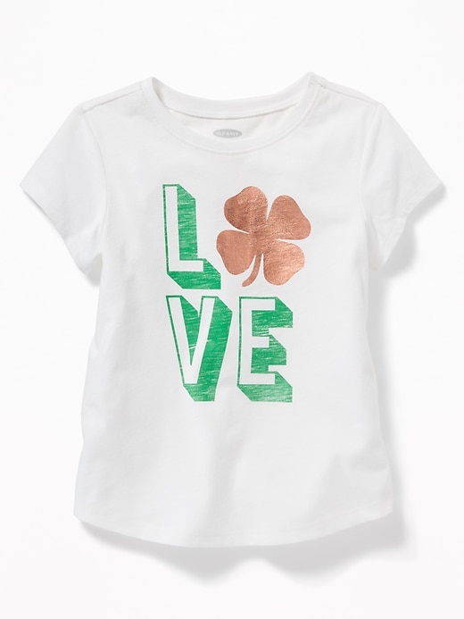 View large product image 1 of 2. St. Patrick's Day Graphic Tee for Toddler Girls