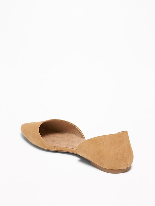 Image number 4 showing, Faux-Suede D'Orsay Flats for Women