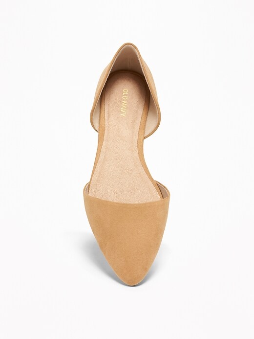 Image number 3 showing, Faux-Suede D'Orsay Flats for Women