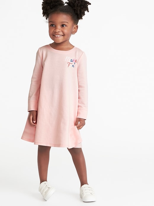 View large product image 1 of 3. Sweatshirt Swing Dress for Toddler Girls