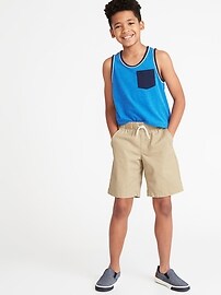 View large product image 3 of 3. Straight Built-In Flex Twill Jogger Shorts for Boys