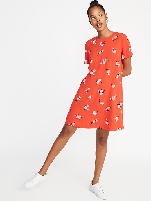 Old navy crepe shift dress best sale