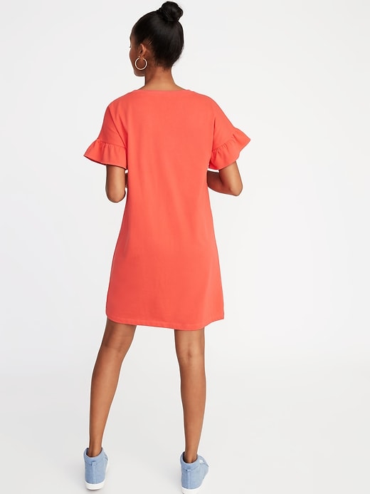 Image number 2 showing, Ruffle-Sleeve Tee Dress for Women