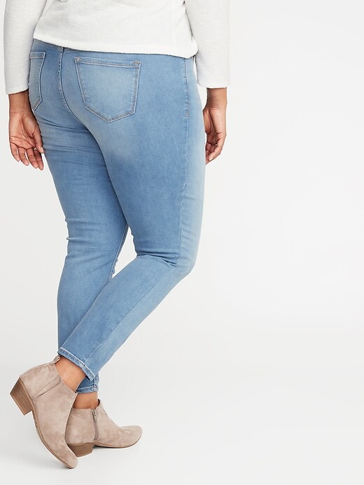Image number 2 showing, High-Waisted Secret-Slim Pockets Rockstar Super Skinny Plus-Size Jeans