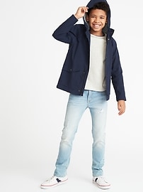 View large product image 3 of 3. Water-Resistant Hooded Rain Jacket For Boys