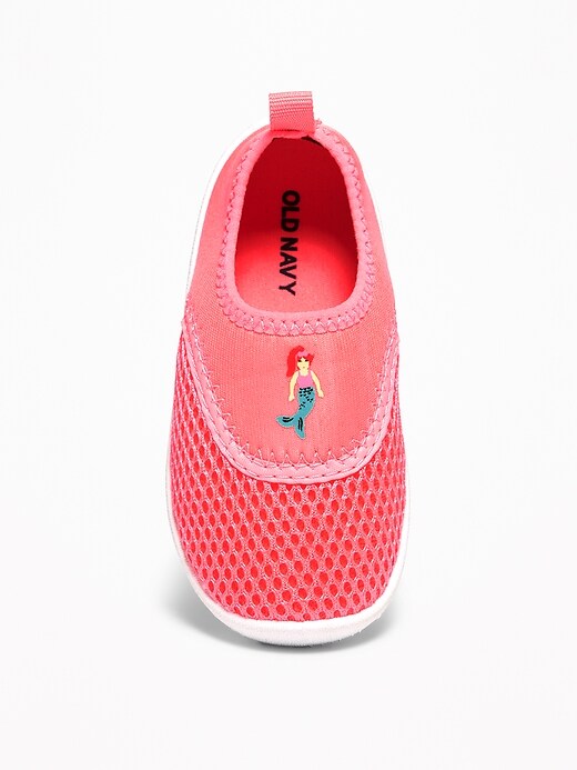 View large product image 2 of 4. Mermaid-Graphic Mesh Water Shoes For Toddler Girls