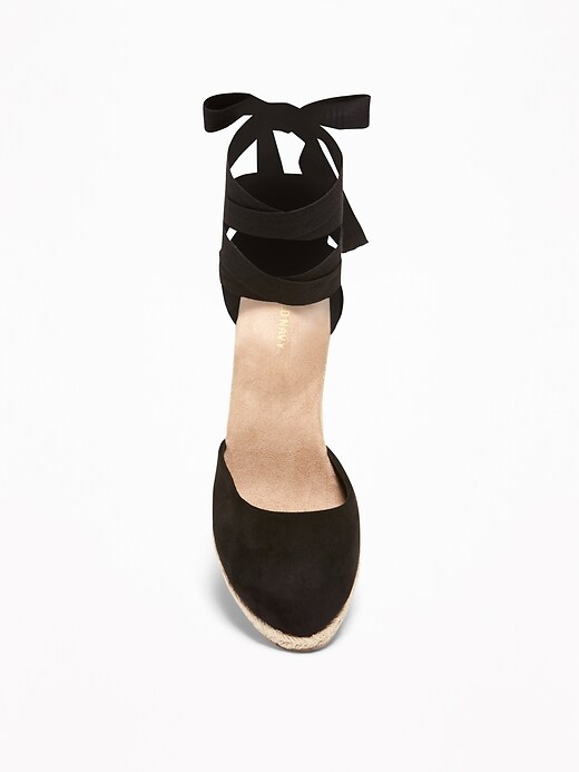 Image number 3 showing, Faux-Suede Espadrille Wedges for Women
