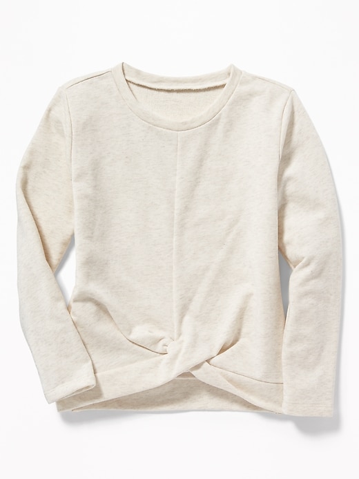 Twist-Front French Terry Sweatshirt for Girls | Old Navy