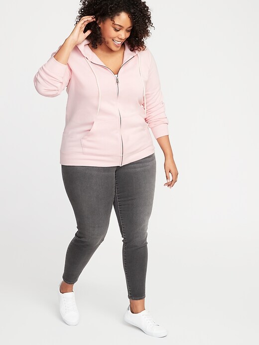Image number 3 showing, Relaxed Plus-Size Zip Hoodie