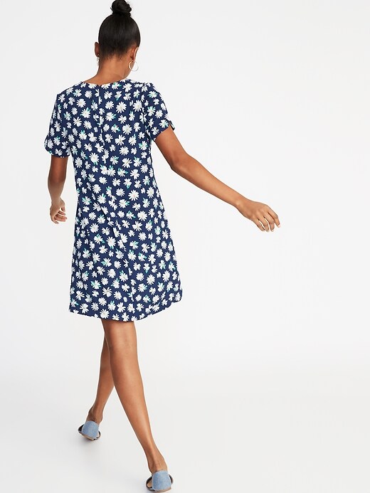 Image number 4 showing, Crepe A-Line Shift Dress for Women