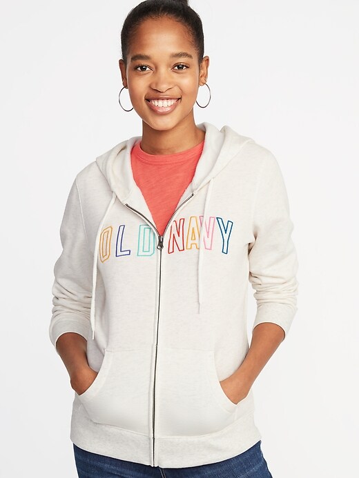 Image number 1 showing, Logo-Graphic Zip Hoodie for Women