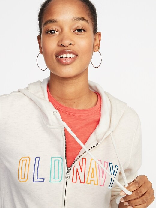 Image number 4 showing, Logo-Graphic Zip Hoodie for Women