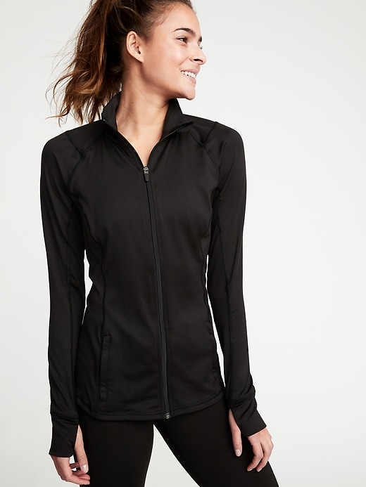 Image number 1 showing, Full-Zip Compression Jacket for Women