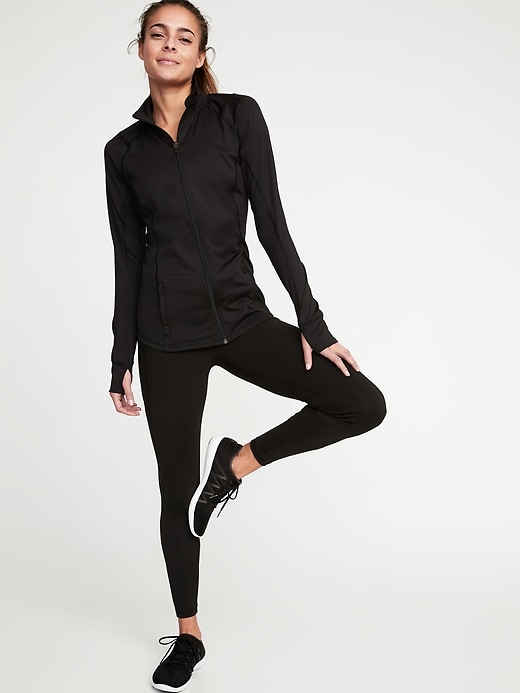 Image number 3 showing, Full-Zip Compression Jacket for Women