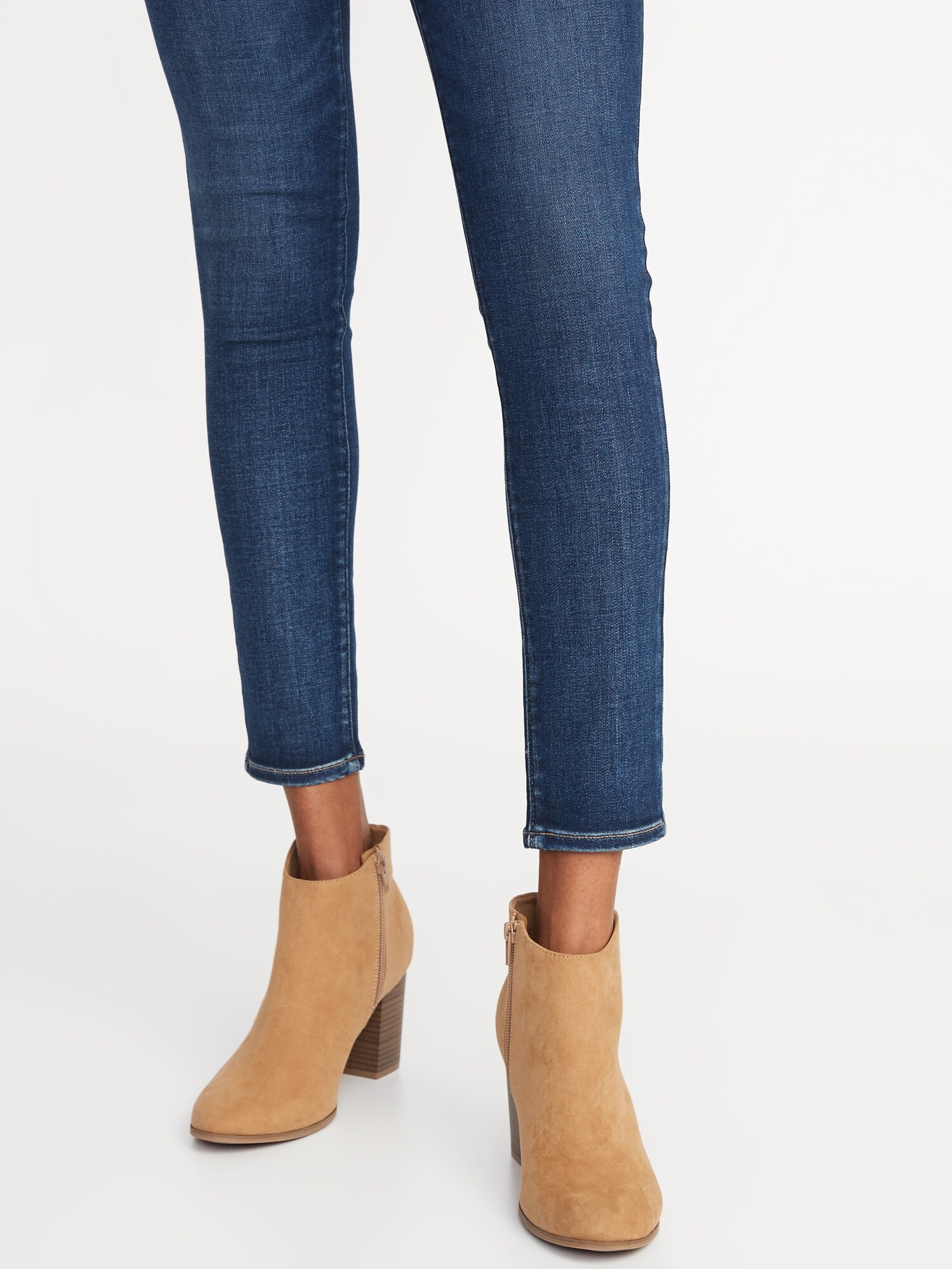 Old navy sueded block heel booties sale