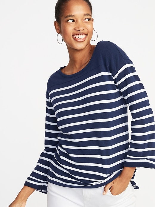 Image number 1 showing, Relaxed French-Terry Top for Women