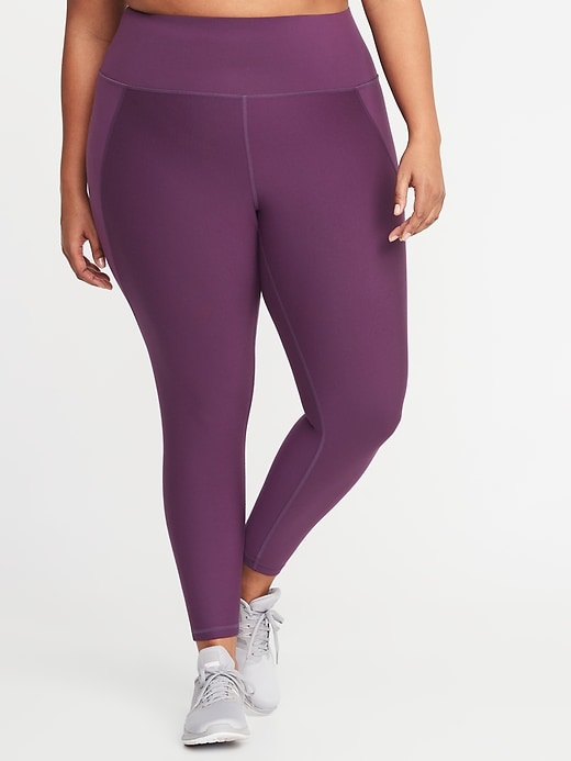 View large product image 1 of 1. High-Waisted Elevate Built-In Sculpt Plus-Size 7/8-Length Leggings