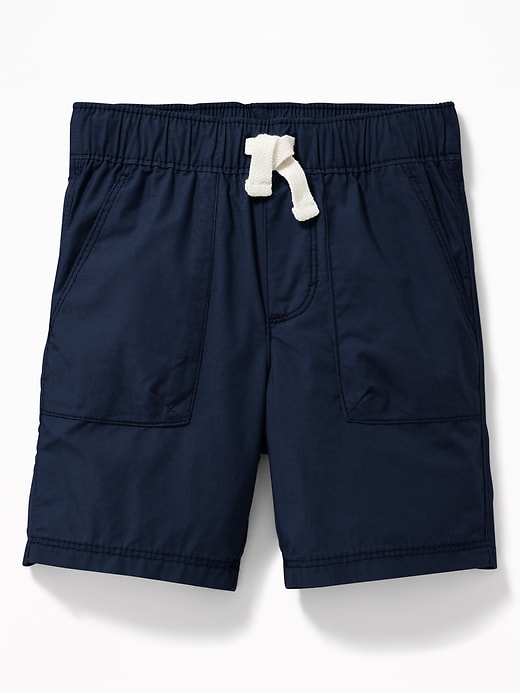 View large product image 1 of 1. Functional Drawstring Poplin Shorts for Toddler Boys