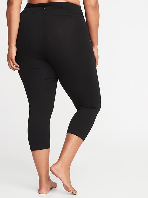 View large product image 2 of 3. High-Waisted Plus-Size PowerChill Yoga Crops